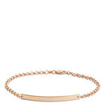Rose Gold Engravable Bar Bracelet 14K