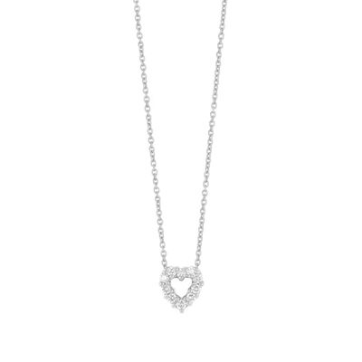 Roberto Coin Tiny Treasures Diamond Heart Necklace 18K