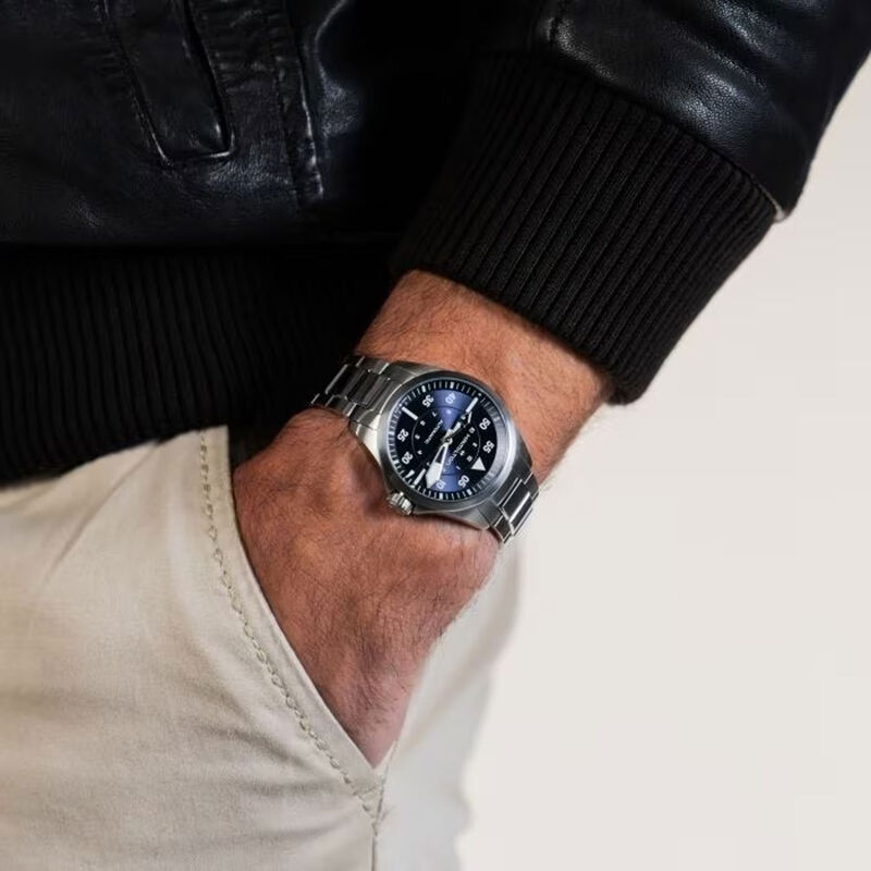 Hamilton Khaki Aviation Pilot Steel Auto Blue Dial Watch, 36mm image number 3