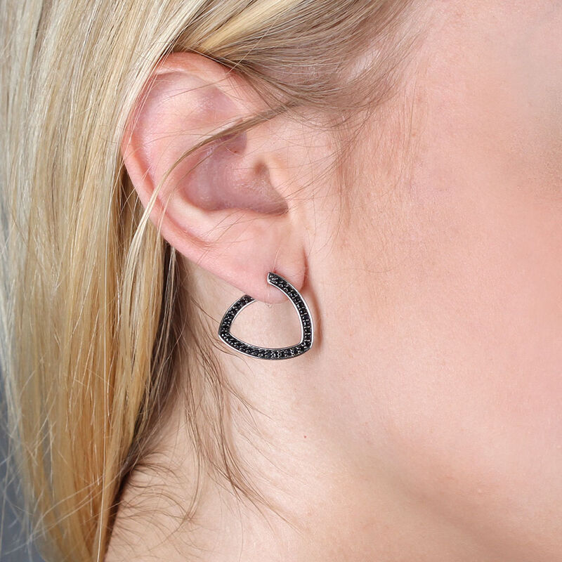 Lisa Bridge Black Sapphire Earrings image number 2