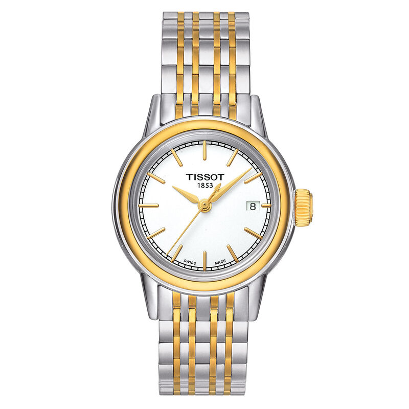 Tissot Carson Lady Gold PVD White Dial Quartz Watch, 29.5mm image number 0