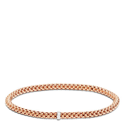 Rose Gold Toscano Stretchy Bangle Bracelet 14K