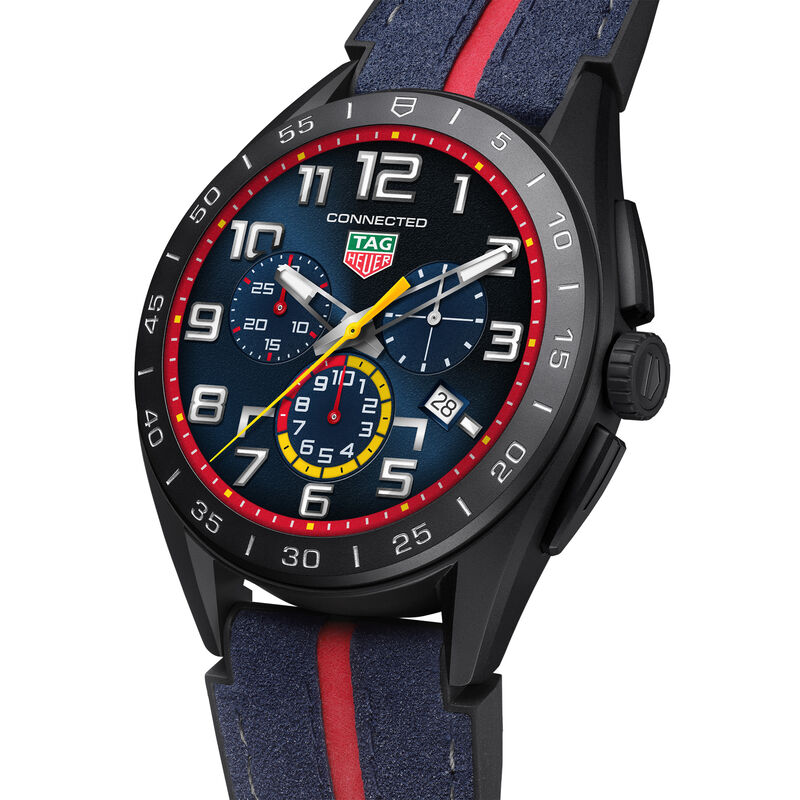 oracle tag heuer customer service usa TAG Heuer Connected Calibre E4 x Oracle Red Bull Racing Edition Watch  Multi-Colored Dial, 45mm