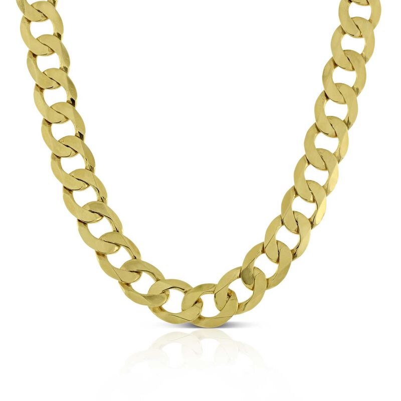 Beveled Curb Chain 14K, 24" image number 0
