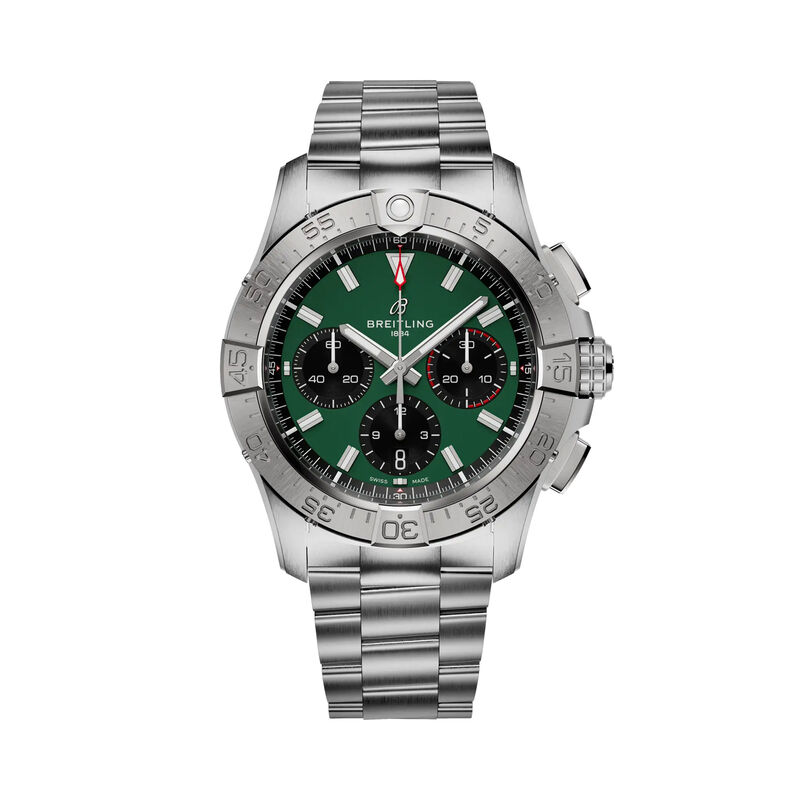 Breitling Avenger BO1 Chronograph Green Dial Stainless Steel Bracelet, 42 mm image number 0