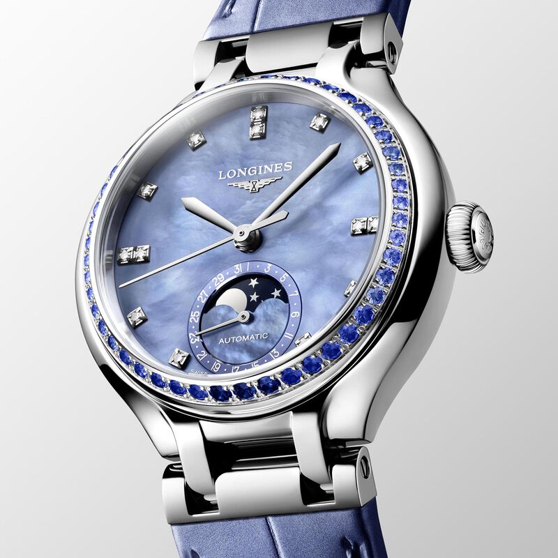 Longines Primaluna Moonphase White Dial Watch, 34mm image number 1