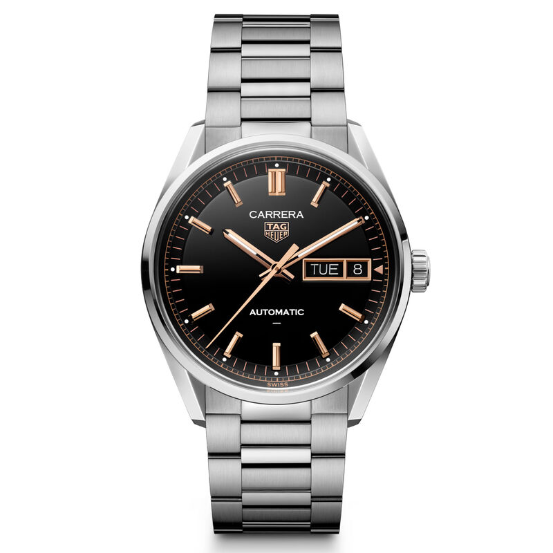 TAG Heuer Carrera Day-Date Black Dial Watch, 41mm image number 0