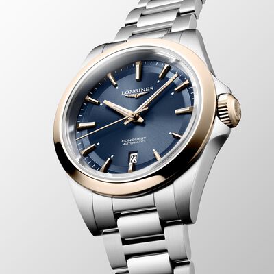 Longines Conquest Blue Dial Watch, 30mm