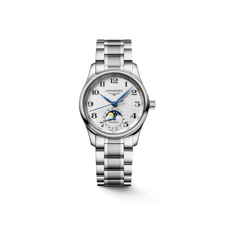 Longines Master Collection Moonphase Silver Dial Watch, 34mm image number 0