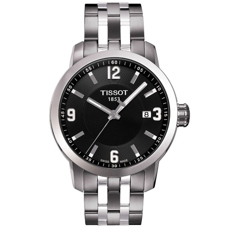 Tissot PRC 200 Black Dial Steel Quartz Watch, 39mm image number 1