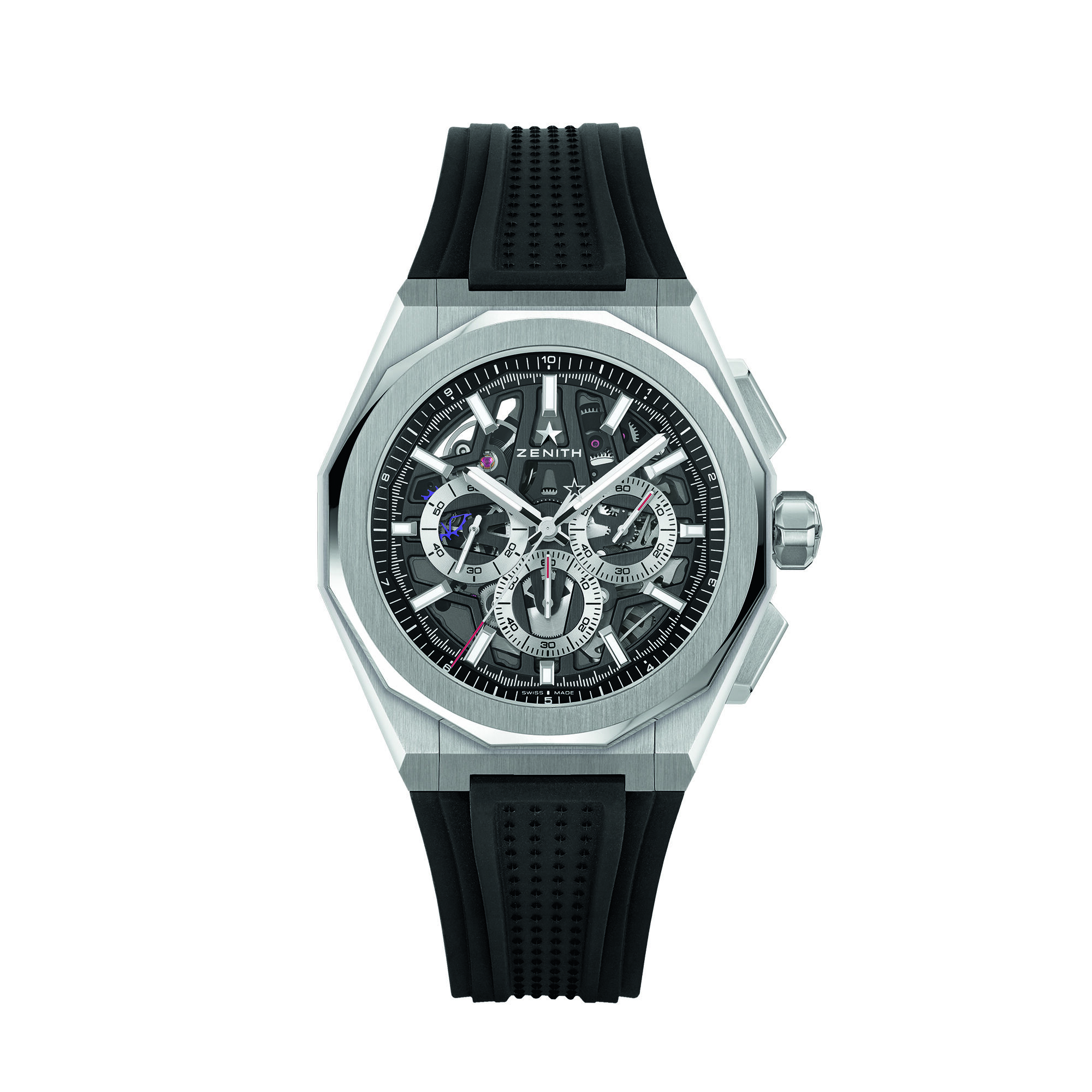 Zenith Defy Skyline Chronograph Skeleton Black Dial Watch, 42mm