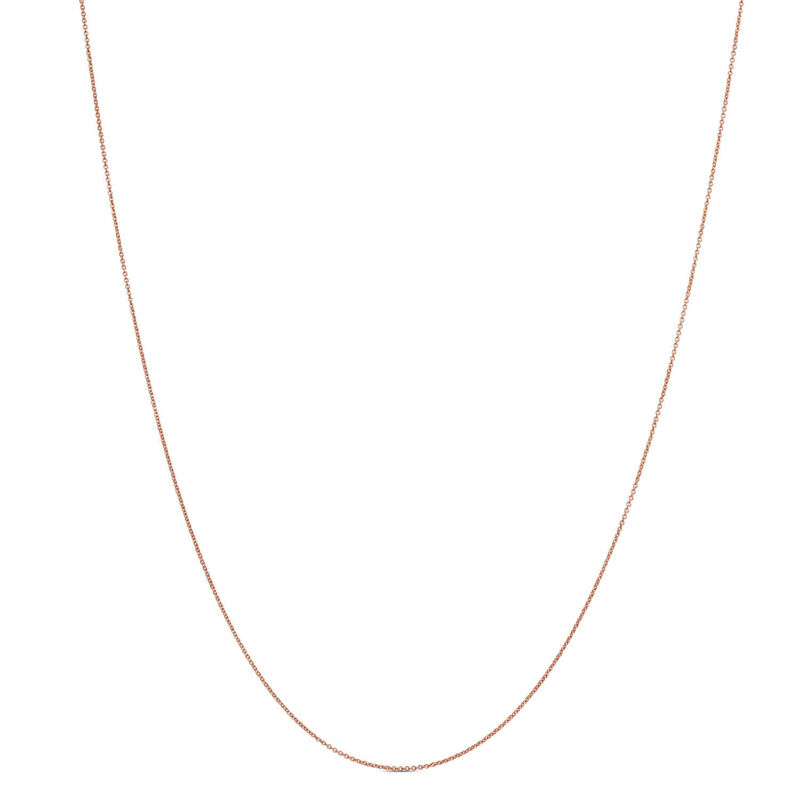 Rose Gold Rolo Chain 14K, 18" image number 1