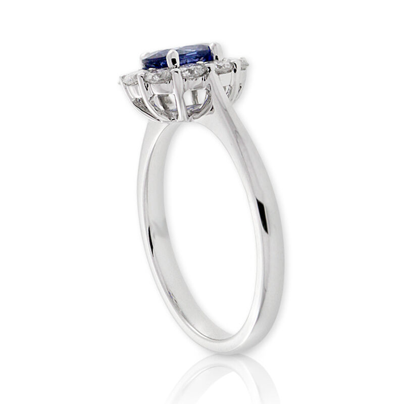 Sapphire & Diamond Ring 14K image number 6