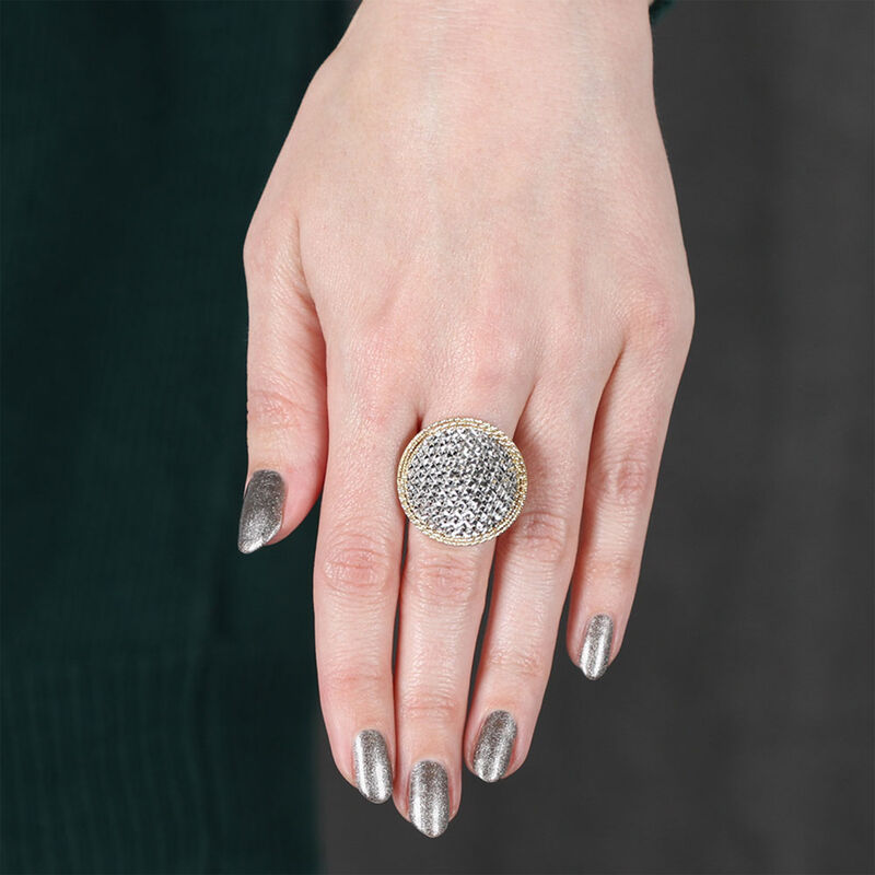 Toscano Diamond Cut Halo Ring 14K image number 2