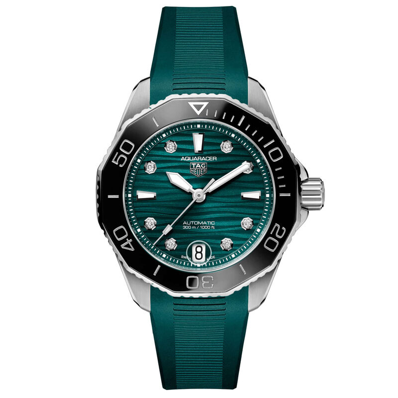 TAG Heuer Aquaracer Professional 300 Watch Steel Case Diamond-Studded Dial, 36mm image number 1