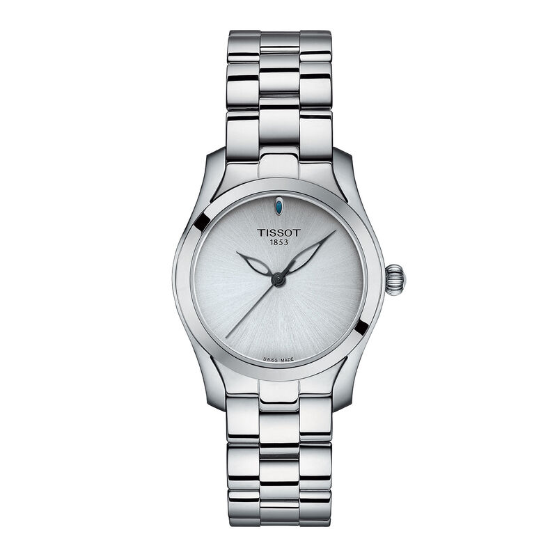 Tissot T-Wave Silver Dial Steel Quartz Watch, 32mm image number 0