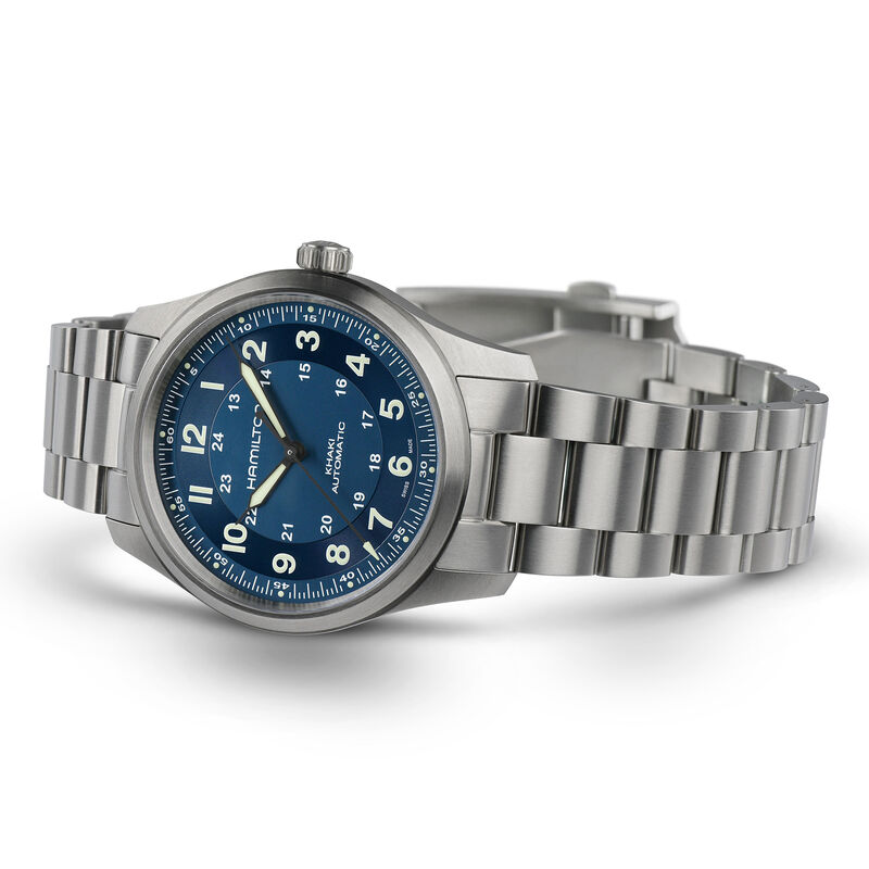 Hamilton Khaki Field Titanium Auto Blue Dial Watch, 38mm image number 1