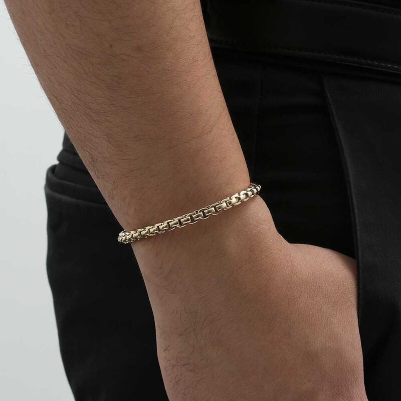Toscano Seven-Inch Men&rsquo;s Bracelet, 14K Yellow Gold image number 3