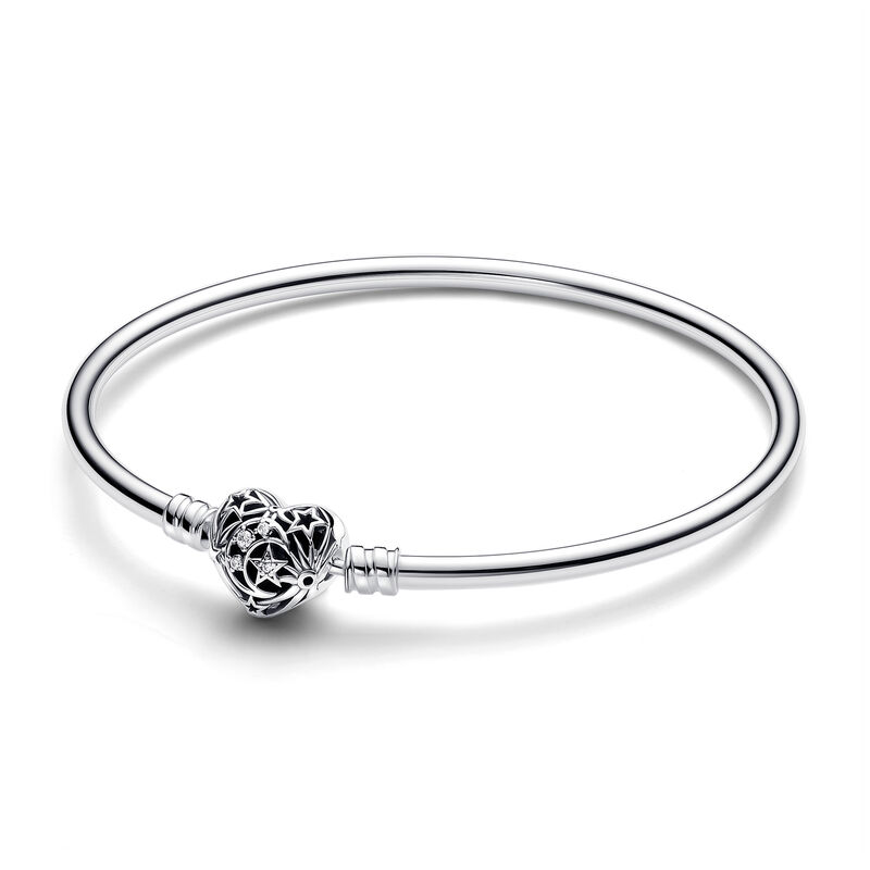 Pandora Celestial Heart Clasp Bangle image number 0