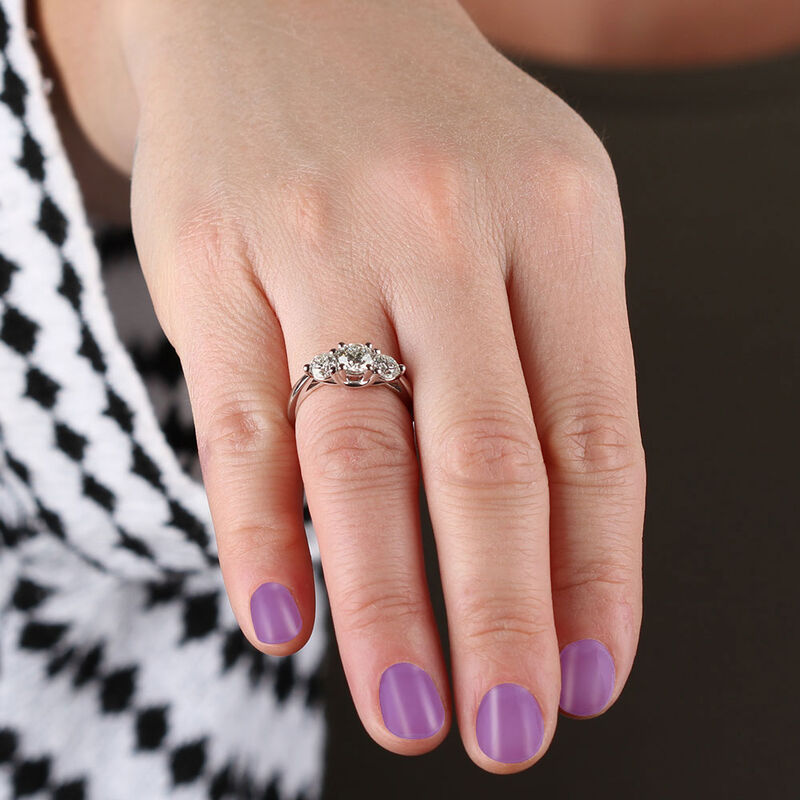 Ikuma Canadian 3-Stone Diamond Engagement Ring 14K image number 1