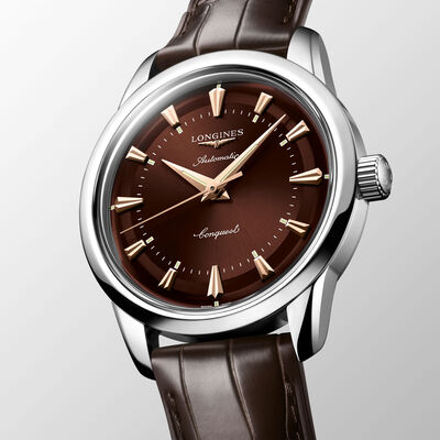 Longines Conquest Heritage Brown Dial Watch, 38mm