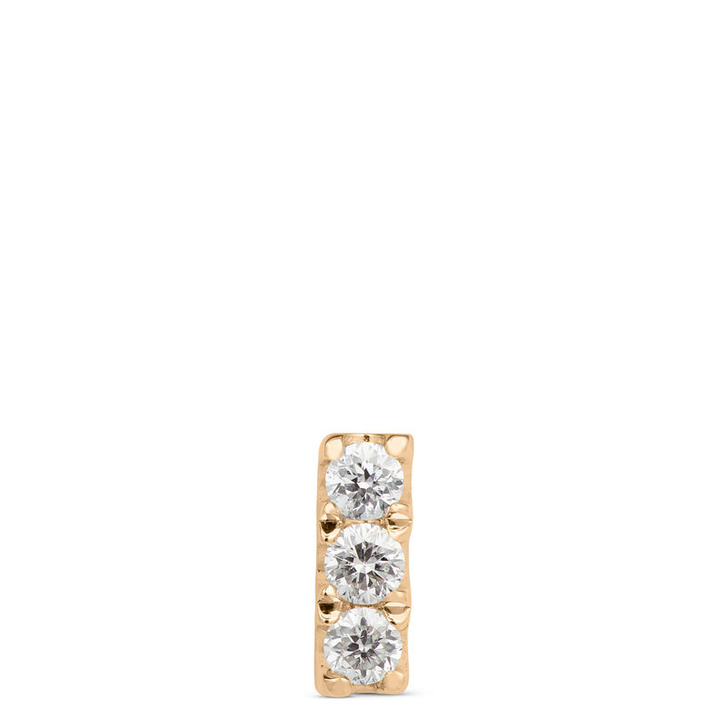 Diamond Bar Single Stud Earring, 14K Yellow Gold image number 0