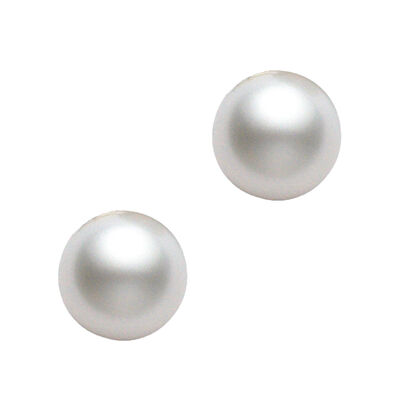 Mikimoto Akoya Cultured Pearl Earrings 8mm, A, 18K