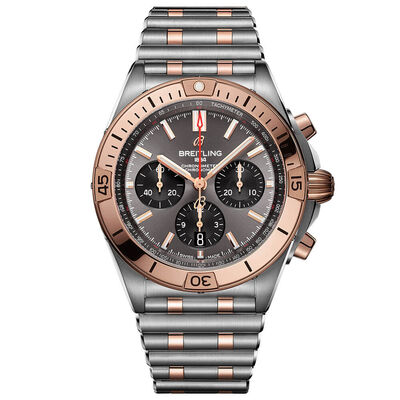Breitling Chronomat B01 42 Anthracite Watch, 42mm, 18K & Steel