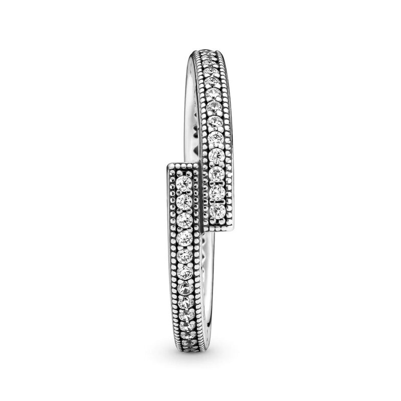 Pandora Sparkling CZ Overlapping Ring image number 2