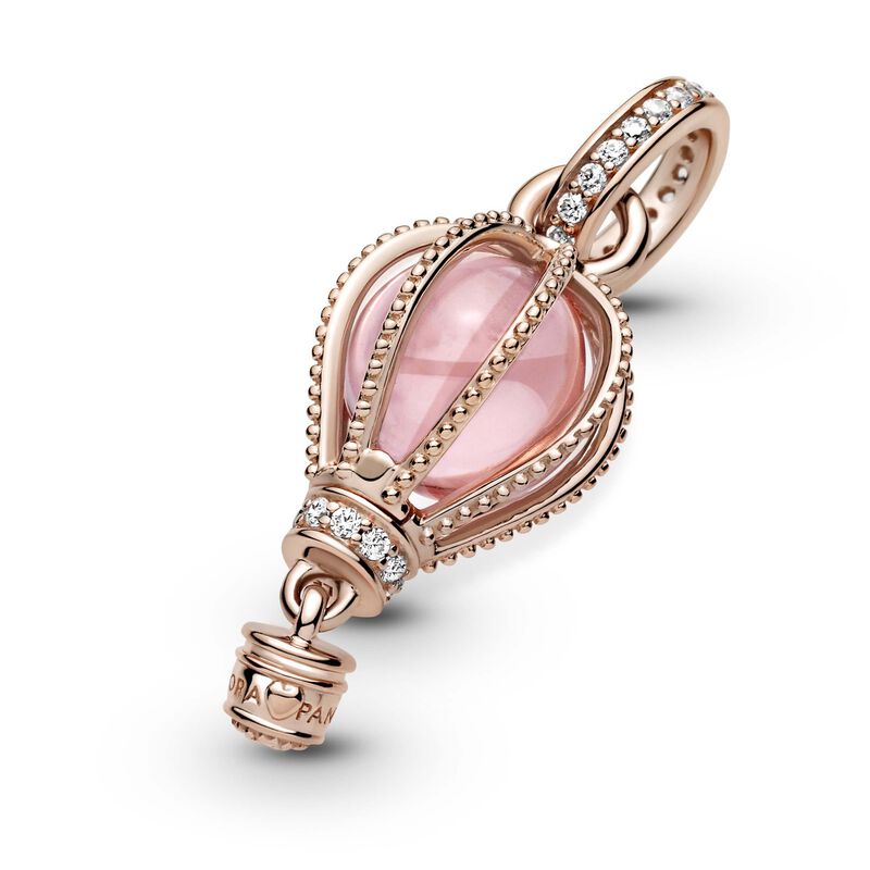 Pandora Sparkling Pink Hot Air Balloon Crystal & CZ Dangle Charm image number 3
