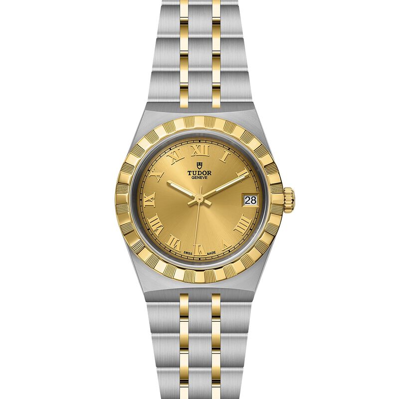 TUDOR Royal Watch Gold Dial Yellow Gold and Steel Bracelet, 34mm image number 1