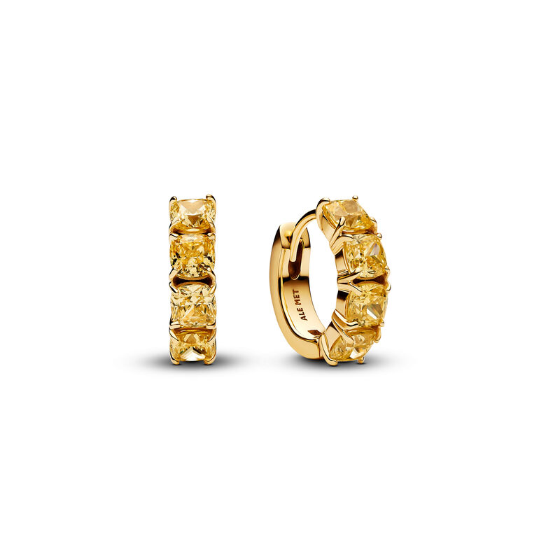 Pandora Yellow Hoop Earrings image number 0