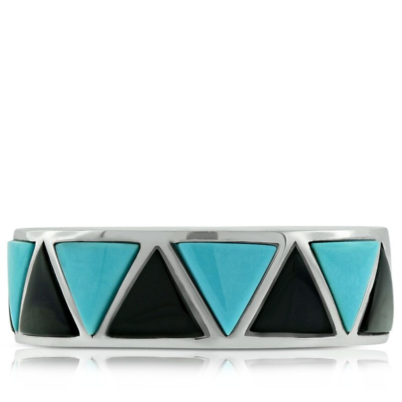 Lisa Bridge Turquoise &  Black Onyx Ring image number 1