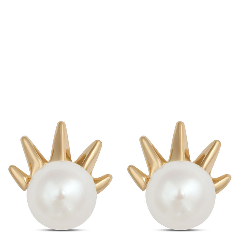 3.5mm Spiky Pearl Studs, 14K Yellow Gold image number 0