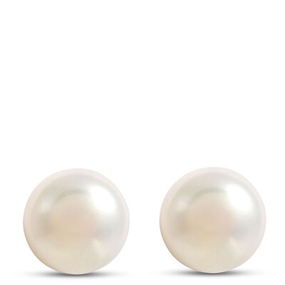 Freshwater Pearl Studs, 14K Yellow Gold