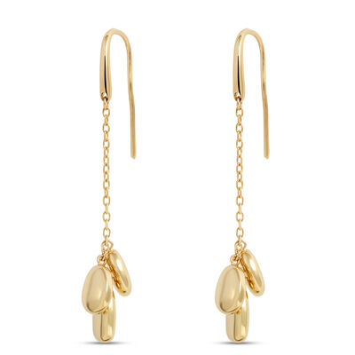 Toscano Gold Bead Dangle Earrings, 14K Yellow Gold