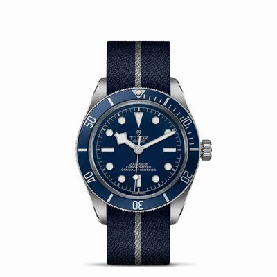 TUDOR Black Bay Fifty-Eight Watch, Steel Case Blue Dial Fabric Strap, 39mm