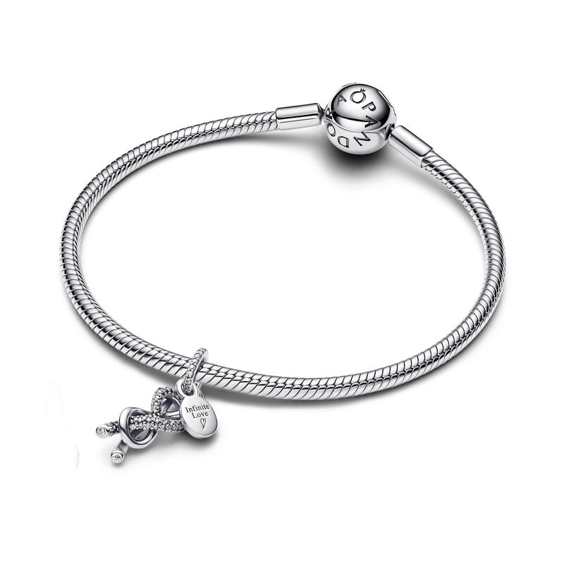 Pandora Pav&eacute; Infinity Knot Dangle Charm image number 2