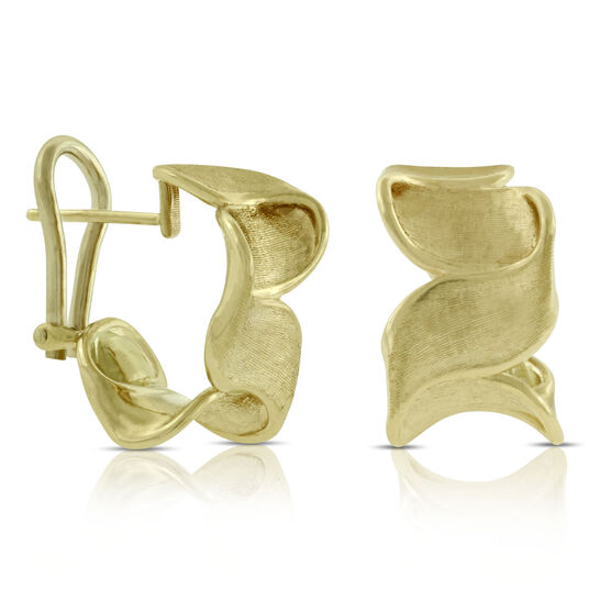 Toscano Spiral Ribbon Earrings 14K