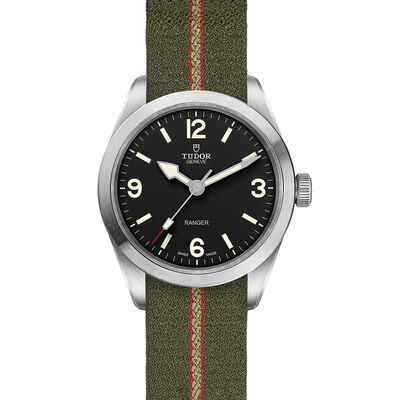 TUDOR Ranger Black Dial Watch, 39mm