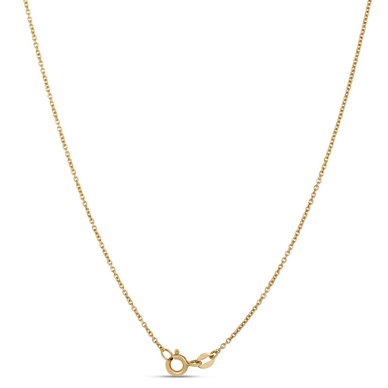 Classic Disc Pendant Necklace with Round Diamonds, 1/10 Total Carat Weight, 14K Yellow Gold image number 2