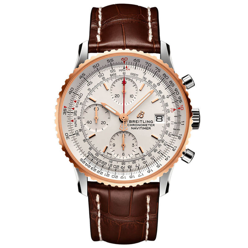 Breitling Navitimer Chronograph 41 Silver Watch, 18K & Steel image number 0