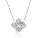 Pavé Diamond Flower Necklace 14K