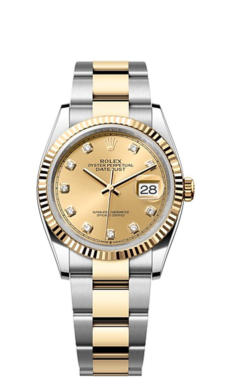 Rolex Datejust 36 Datejust Oyster, 36 mm, Oystersteel and yellow gold - M126233-0018 at Ben Bridge