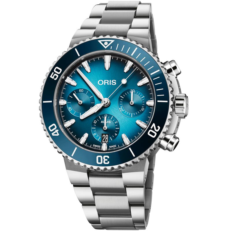 Oris Aquis Chronograph Blue Dial Watch, 43.5mm image number 0