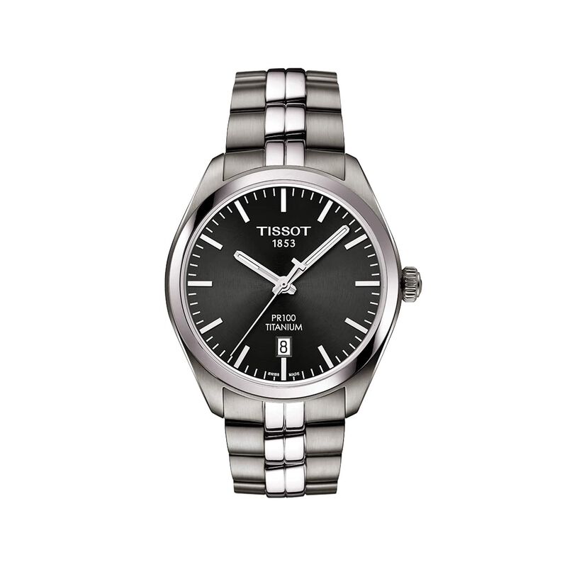 Tissot PR 100 Titanium Anthracite Dial Quartz Watch, 39mm image number 1