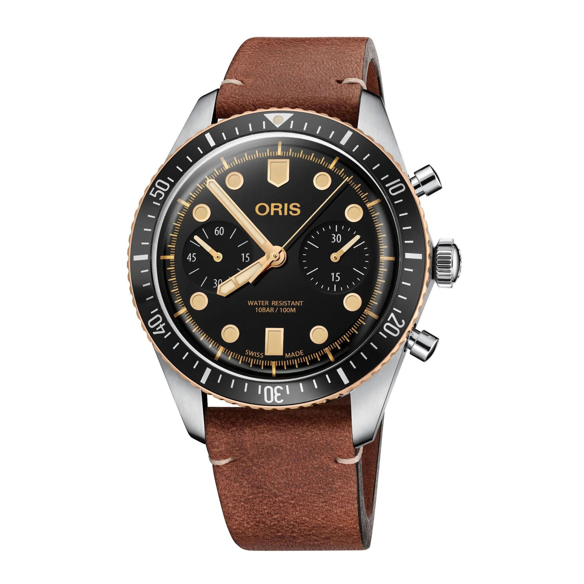 Oris Divers Sixty-Five Automatic Chronograph Stainless Steel Brown