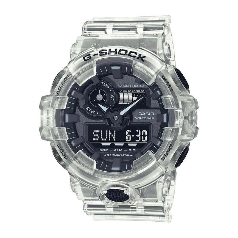 G-Shock Transparent Resin Analog Digital Watch, 57.5mm image number 1