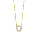 Roberto Coin Tiny Treasures Diamond Heart Necklace 18K