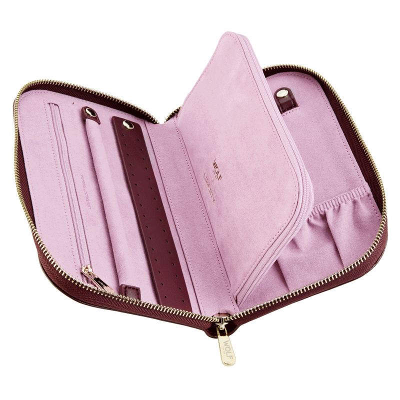 WOLF X LIBERTY Ianthe Travel Jewelry Portfolio - Burgundy image number 0